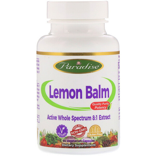 <img alt="Paradise Herbs, Lemon Balm, 60 Vegetarian Capsules" title="Paradise Herbs, Lemon Balm, 60 Vegetarian Capsules,601944778217"