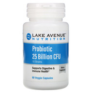 <img alt="Lake Avenue Nutrition, Probiotic, 10 Strains, 25 Billion CFU, 60 Veggie Capsules" title="Lake Avenue Nutrition, Probiotic, 10 Strains, 25 Billion CFU, 60 Veggie Capsules,898220014224"