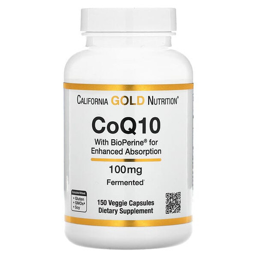 <img alt="California Gold Nutrition, CoQ10, Ubiquinone USP with Bioperine Black Pepper Extract, Enhanced Bioavailability, 100 mg, 150 Veggie Capsules" title="California Gold Nutrition, CoQ10, Ubiquinone USP with Bioperine Black Pepper Extract, Enhanced Bioavailability, 100 mg, 150 Veggie Capsules,898220014286"