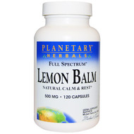<img alt="Planetary Herbals, Lemon Balm, Full Spectrum, 500 mg, 120 Capsules" title="Planetary Herbals, Lemon Balm, Full Spectrum, 500 mg, 120 Capsules,021078107279"
