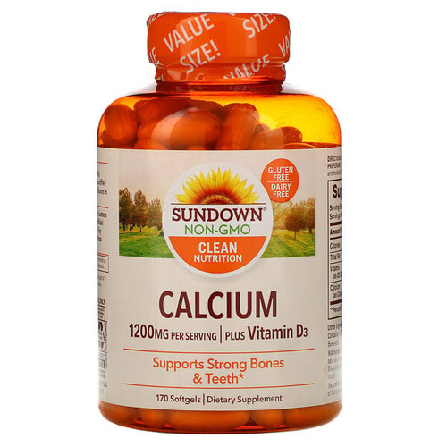 <img alt="Sundown Naturals, Calcium Plus Vitamin D3, 1200 mg, 170 Softgels" title="Sundown Naturals, Calcium Plus Vitamin D3, 1200 mg, 170 Softgels,030768134389"