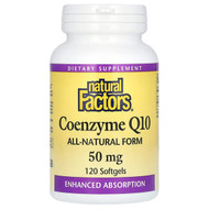 <img alt="Natural Factors, Coenzyme Q10, 50 mg, 120  Softgels" title="Natural Factors, Coenzyme Q10, 50 mg, 120  Softgels,068958020747"