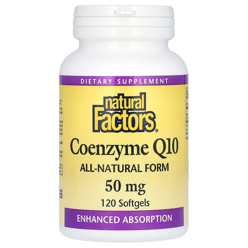 <img alt="Natural Factors, Coenzyme Q10, 50 mg, 120  Softgels" title="Natural Factors, Coenzyme Q10, 50 mg, 120  Softgels,068958020747"