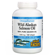 <img alt="Natural Factors, Omega Factors, Wild Alaskan Salmon Oil, 1,000 mg, 180 Softgels" title="Natural Factors, Omega Factors, Wild Alaskan Salmon Oil, 1,000 mg, 180 Softgels,068958022574"