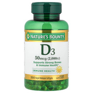 <img alt="Natures Bounty, D3, 50 mcg (2,000 IU), 350 Rapid Release Softgels" title="Natures Bounty, D3, 50 mcg (2,000 IU), 350 Rapid Release Softgels,074312528071"