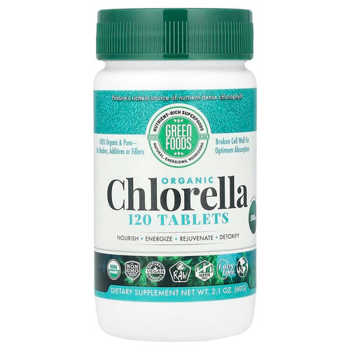 <img alt="Green Foods, Organic Chlorella, 120 Tablets" title="Green Foods, Organic Chlorella, 120 Tablets,083851204155"