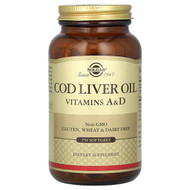 <img alt="Solgar, Cod Liver Oil, Vitamins A & D, 250 Softgels" title="Solgar, Cod Liver Oil, Vitamins A & D, 250 Softgels,033984009417"