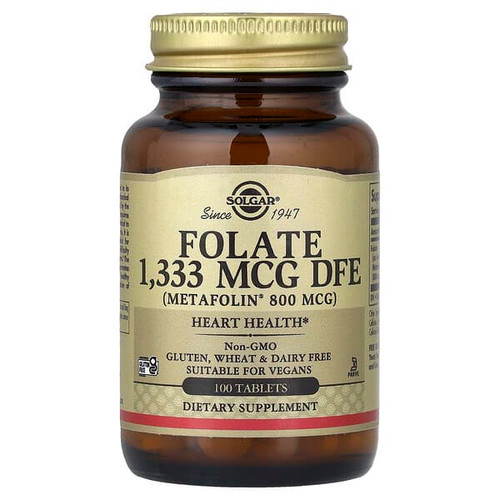 <img alt="Solgar, Folate, 1,333 mcg DFE, 100 Tablets" title="Solgar, Folate, 1,333 mcg DFE, 100 Tablets,033984019454"