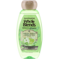 3 PACK of Garnier, Whole Blends, Refreshing Shampoo, Green Apple & Green Tea Extracts, 12.5 fl oz (370 ml)