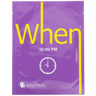 3 PACK of When Beauty, 10:00 PM, Bio-Cellulose Sheet Mask, 1 Sheet, 0.8 fl oz (23 ml)