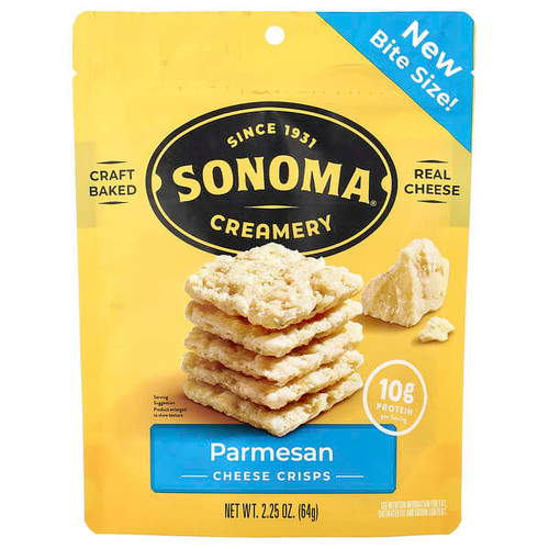 <img alt="Sonoma Creamery, Cheese Crisps, Parmesan, 2.25 oz (64 g)" title="Sonoma Creamery, Cheese Crisps, Parmesan, 2.25 oz (64 g),023278102016"