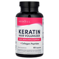 <img alt="NeoCell, Keratin Hair Volumizer + Collagen Peptides, 60 Capsules" title="NeoCell, Keratin Hair Volumizer + Collagen Peptides, 60 Capsules,016185129290"