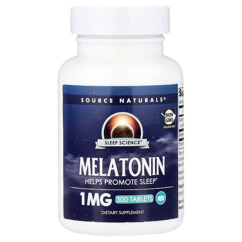 <img alt="Source Naturals, Sleep Science, Melatonin, 1 mg , 300 Tablets" title="Source Naturals, Sleep Science, Melatonin, 1 mg , 300 Tablets,021078007210"