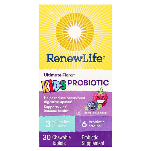 <img alt="Renew Life, Ultimate Flora, Kids Probiotic, Berry-licious, 3 Billion Live Cultures, 30 Chewable Tablets" title="Renew Life, Ultimate Flora, Kids Probiotic, Berry-licious, 3 Billion Live Cultures, 30 Chewable Tablets,631257158680"