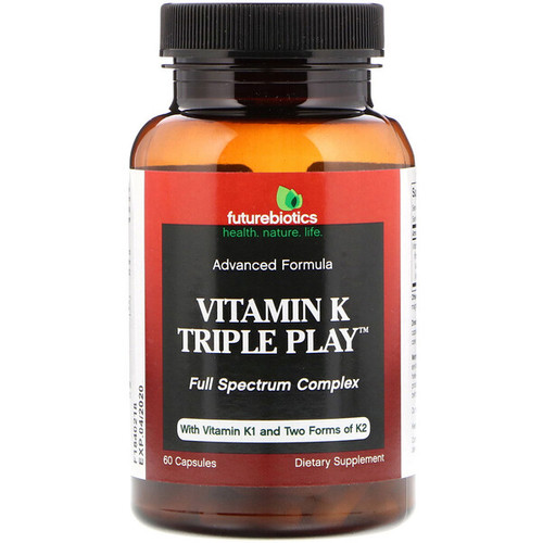 <img alt="FutureBiotics, Vitamin K Triple Play, 60 Capsules" title="FutureBiotics, Vitamin K Triple Play, 60 Capsules,049479006366"