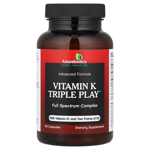 <img alt="Futurebiotics, Vitamin K Triple Play, 60 Capsules" title="Futurebiotics, Vitamin K Triple Play, 60 Capsules,049479006366"