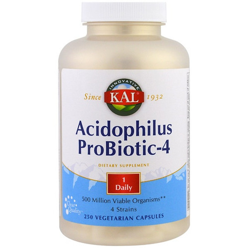 <img alt="KAL, Acidophilus Probiotic-4, 250 Veggie Caps" title="KAL, Acidophilus Probiotic-4, 250 Veggie Caps,021245500186"