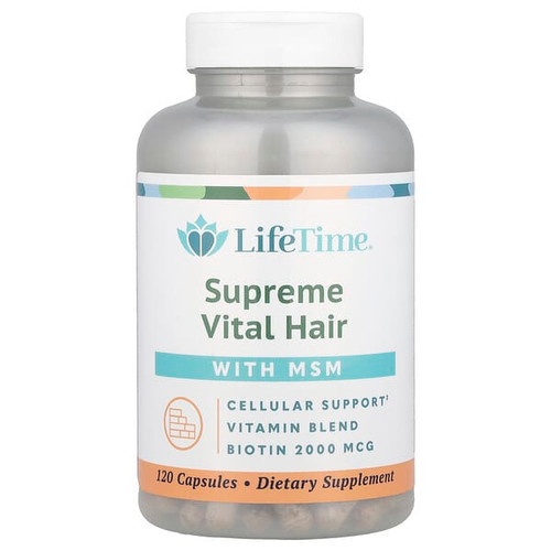 <img alt="LifeTime Vitamins, Supreme Vital Hair with MSM, 120 Capsules" title="LifeTime Vitamins, Supreme Vital Hair with MSM, 120 Capsules,053232200755"