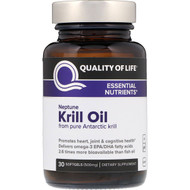 <img alt="Quality of Life Labs, Neptune Krill Oil, Essential Nutrients, 500 mg, 30 Softgels" title="Quality of Life Labs, Neptune Krill Oil, Essential Nutrients, 500 mg, 30 Softgels,812259003219"