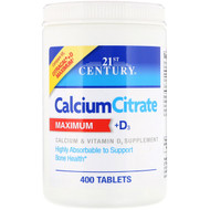 <img alt="21st Century, Calcium Citrate Maximum + D3, 400 Tablets" title="21st Century, Calcium Citrate Maximum + D3, 400 Tablets,740985274958"