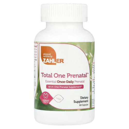 <img alt="Zahler, Total One Prenatal, Essential Once-Daily Prenatal, 60 Capsules" title="Zahler, Total One Prenatal, Essential Once-Daily Prenatal, 60 Capsules,848998081461"