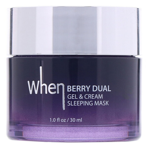 <img alt="When Beauty, Berry Dual Gel & Cream Sleeping Mask, 1.0 fl oz (30 ml)" title="When Beauty, Berry Dual Gel & Cream Sleeping Mask, 1.0 fl oz (30 ml),887652001254"