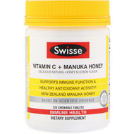 <img alt="Swisse, Ultiboost, Vitamin C + Manuka Honey, Delicious Natural Honey & Lemon Flavor, 120 Chewable Tablets" title="Swisse, Ultiboost, Vitamin C + Manuka Honey, Delicious Natural Honey & Lemon Flavor, 120 Chewable Tablets,850000148048"