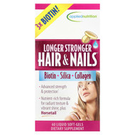 <img alt="Applied Nutrition, Longer Stronger Hair & Nails, 60 Liquid Soft-Gels" title="Applied Nutrition, Longer Stronger Hair & Nails, 60 Liquid Soft-Gels,710363575175"
