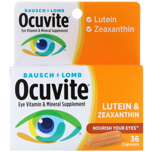 <img alt="Bausch & Lomb, Ocuvite, Lutein & Zeaxanthin, 36 Capsules" title="Bausch & Lomb, Ocuvite, Lutein & Zeaxanthin, 36 Capsules,324208403198"
