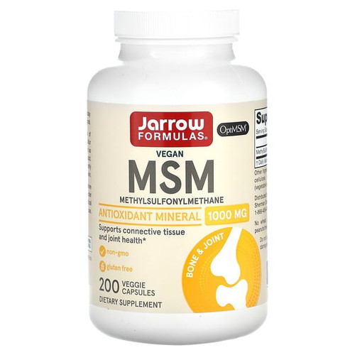 <img alt="Jarrow Formulas, Vegan MSM, 1,000 mg, 200 Veggie Capsules" title="Jarrow Formulas, Vegan MSM, 1,000 mg, 200 Veggie Capsules,790011190134"