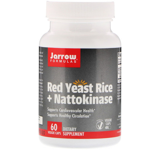 <img alt="Jarrow Formulas, Red Yeast Rice + Nattokinase, 60 Veggie Caps" title="Jarrow Formulas, Red Yeast Rice + Nattokinase, 60 Veggie Caps,790011330028"