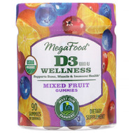 <img alt="MegaFood, D3 Wellness, Mixed Fruit, 1000 IU, 90 Gummies" title="MegaFood, D3 Wellness, Mixed Fruit, 1000 IU, 90 Gummies,051494103487"