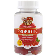 Barleans, Probiotic Gummies, Natural Raspberry Flavor, 60 Count
