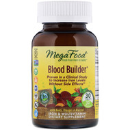 <img alt="MegaFood, Blood Builder, 30 Tablets" title="MegaFood, Blood Builder, 30 Tablets,051494101704"