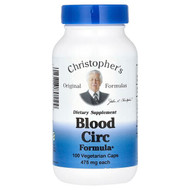 <img alt="Christophers Original Formulas, Blood Circ Formula, 100 Vegetarian Caps" title="Christophers Original Formulas, Blood Circ Formula, 100 Vegetarian Caps,084783891109"