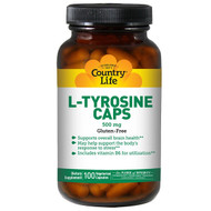 <img alt="Country Life, L-Tyrosine Caps, 500 mg, 100 Veggie Caps" title="Country Life, L-Tyrosine Caps, 500 mg, 100 Veggie Caps,015794014560"