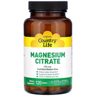 <img alt="Country Life, Magnesium Citrate, 250 mg, 120 Tablets" title="Country Life, Magnesium Citrate, 250 mg, 120 Tablets,015794026877"