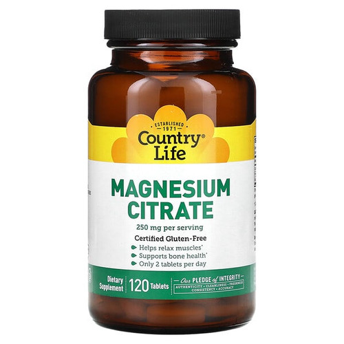 <img alt="Country Life, Magnesium Citrate, 120 Tablets" title="Country Life, Magnesium Citrate, 120 Tablets,015794026877"