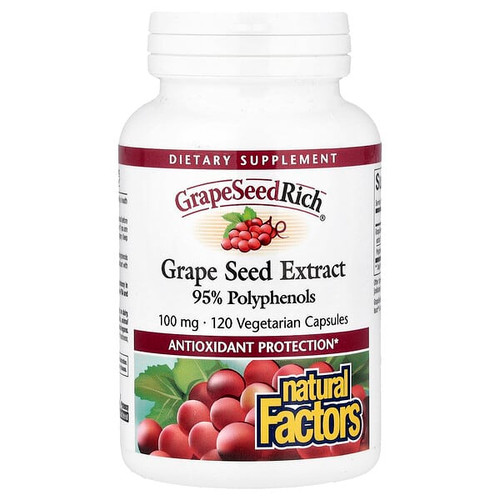 <img alt="Natural Factors, GrapeSeedRich, Grape Seed Extract, 100 mg, 120 Vegetarian Capsules" title="Natural Factors, GrapeSeedRich, Grape Seed Extract, 100 mg, 120 Vegetarian Capsules,068958045405"