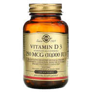 <img alt="Solgar, Vitamin D3 (Cholecalciferol), 250 mcg, 10,000 IU, 120 Softgels" title="Solgar, Vitamin D3 (Cholecalciferol), 250 mcg, 10,000 IU, 120 Softgels,033984358720"