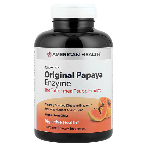 <img alt="American Health, Original Chewable Papaya Enzyme, 600 Tablets" title="American Health, Original Chewable Papaya Enzyme, 600 Tablets,076630501057"