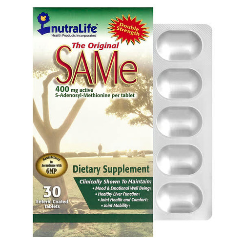 <img alt="NutraLife, SAMe, 400 mg, 30 Enteric Coated Tablets" title="NutraLife, SAMe, 400 mg, 30 Enteric Coated Tablets,686149180096"