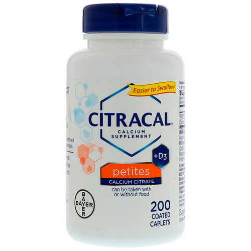 <img alt="Citracal, Calcium Supplement +D3, Petites, 200 Coated Caplets" title="Citracal, Calcium Supplement +D3, Petites, 200 Coated Caplets,016500535034"