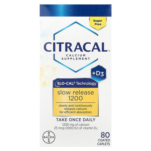 <img alt="Citracal, Calcium Supplement + D3, Slow Release 1200 , 80 Coated Tablets" title="Citracal, Calcium Supplement + D3, Slow Release 1200 , 80 Coated Tablets,016500540991"