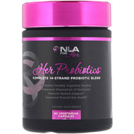 NLA for Her, Her Probiotics, Complete 14-Strand Probiotic Blend, 90 Capsules