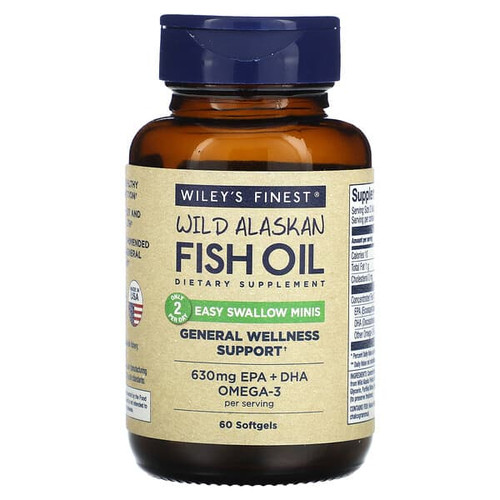 <img alt="Wileys Finest, Wild Alaskan Fish Oil, Easy Swallow Minis, 60 Softgels" title="Wileys Finest, Wild Alaskan Fish Oil, Easy Swallow Minis, 60 Softgels,793573167972"