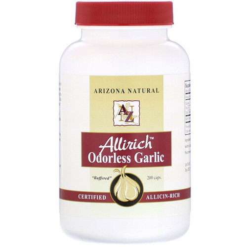 <img alt="Arizona Natural, Allirich Odorless Garlic, 250 Capsules" title="Arizona Natural, Allirich Odorless Garlic, 250 Capsules,046802102504"