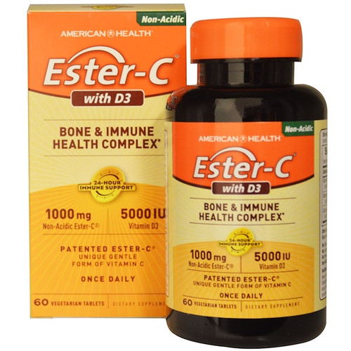 <img alt="American Health, Ester-C with D3,  Bone and Immune Health Complex, 1000 mg/5000 IU, 60 Veggie Tabs" title="American Health, Ester-C with D3,  Bone and Immune Health Complex, 1000 mg/5000 IU, 60 Veggie Tabs,076630347105"