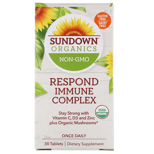 <img alt="Sundown Organics, Respond Immune Complex, 30 Tablets" title="Sundown Organics, Respond Immune Complex, 30 Tablets,030768002107"
