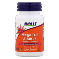 <img alt="Now Foods, Mega D-3 & MK-7, 5000 IU / 180 mcg, 60 Veg Capsules" title="Now Foods, Mega D-3 & MK-7, 5000 IU / 180 mcg, 60 Veg Capsules,733739003843"